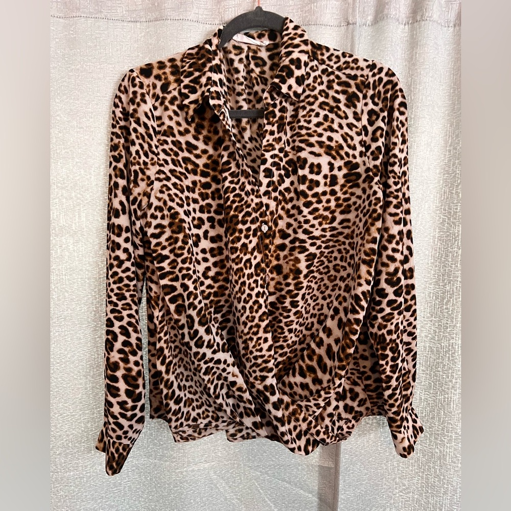 Cheetah Print Blouse